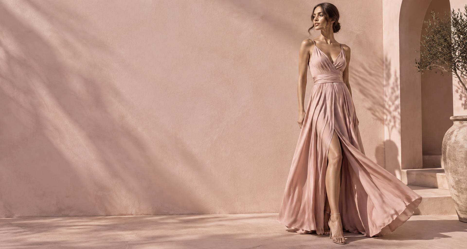 Nova coleção FACI STORE: vestido em tom rosé
